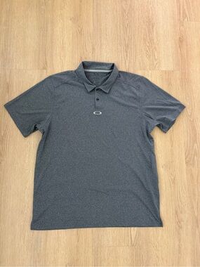 Oakley Men's Heather Charcoal Performance Polo